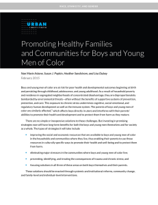 Promoting Healthy Families and Communities for Boys and Young Men of Color