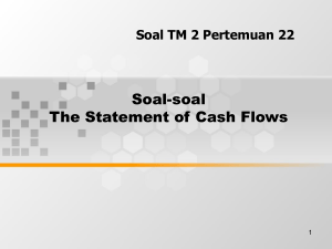 Soal-soal The Statement of Cash Flows Soal TM 2 Pertemuan 22 1