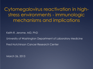 Cytomegalovirus reactivation in high- stress environments - immunologic mechanisms and implications