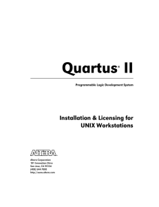 Quartus II  Installation &amp; Licensing for