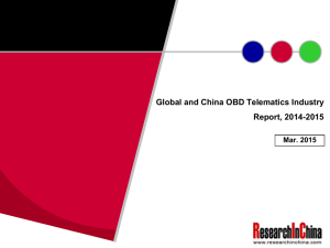 Global and China OBD Telematics Industry Report, 2014-2015 Mar. 2015