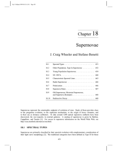 18 Supernovae Chapter J. Craig Wheeler and Stefano Benetti