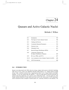 24 Quasars and Active Galactic Nuclei Chapter Belinda J. Wilkes