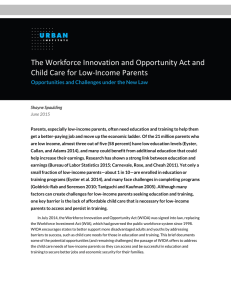The Workforce Innovation and Opportunity Act and
