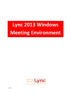 Lync 2013 Windows  Meeting Environment   102713
