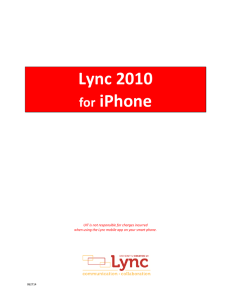 Lync 2010   iPhone for  