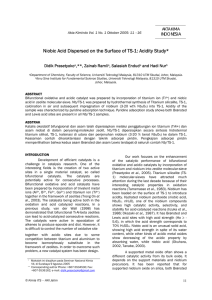 Niobic Acid Dispersed on the Surface of TS-1: Acidity Study*  INDONESIA