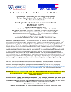 The	Constitution	in	the	Classroom:	The	First	Amendment	and	Judicial	Review