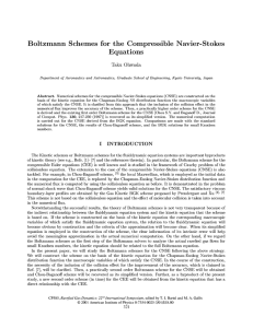 Boltzmann Schemes for the Compressible Navier-Stokes Equations Taku Ohwada