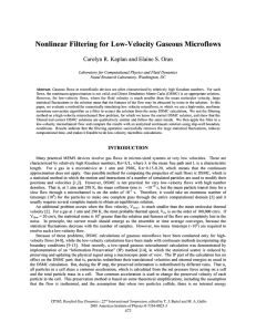 Nonlinear Filtering for Low-Velocity Gaseous Microflows