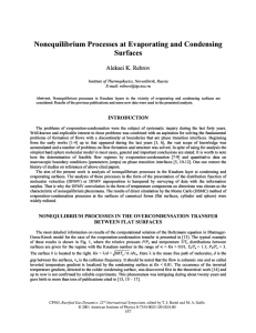 Nonequilibrium Processes at Evaporating and Condensing Surfaces Aleksei K. Rebrov