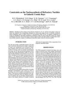 Constraints on the Nucleosynthesis of Refractory Nuclides in Galactic Cosmic Rays