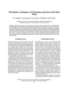 The Relative Abundance of Chromium and Iron in the Solar Wind
