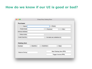 How do we know if our UI is good or...