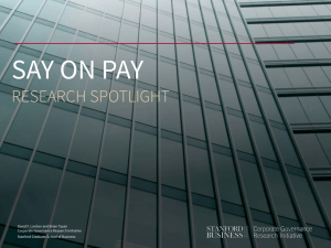 SAY ON PAY RESEARCH SPOTLIGHT