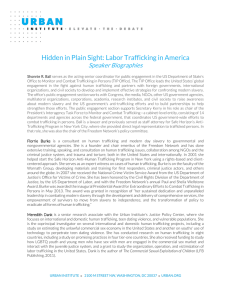 Hidden in Plain Sight: Labor Trafficking in America Speaker Biographies