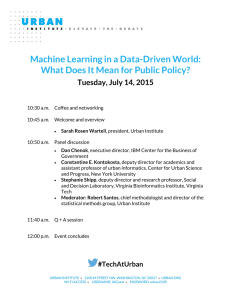 Machine Learning in a Data-Driven World: Tuesday, July 14, 2015