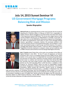 July 14, 2015 Sunset Seminar VI US Government Mortgage Programs:
