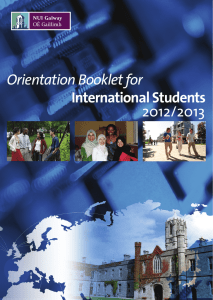 Orientation Booklet for International Students 2012/2013