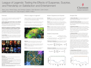 League of Legends:  Testing the Effects of Suspense, Surprise,