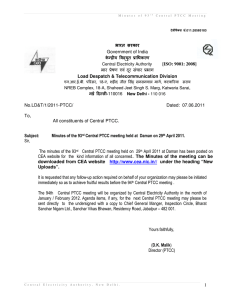 [ISO: 9001: 2008] Load Despatch &amp; Telecommunication Division भारत सरकार