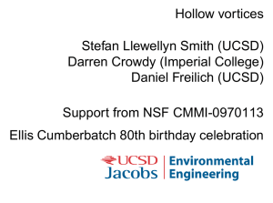Hollow vortices Stefan Llewellyn Smith (UCSD) Darren Crowdy (Imperial College) Daniel Freilich (UCSD)