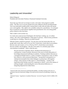 Leadership and Universities