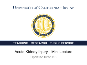 Acute Kidney Injury - Mini Lecture Updated 02/2013
