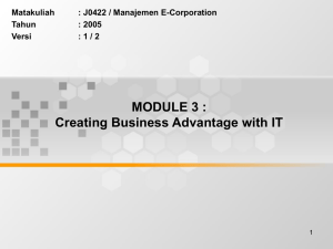 MODULE 3 : Creating Business Advantage with IT Matakuliah