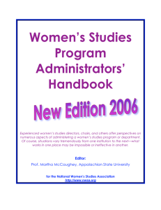 Women’s Studies Program Administrators’ Handbook
