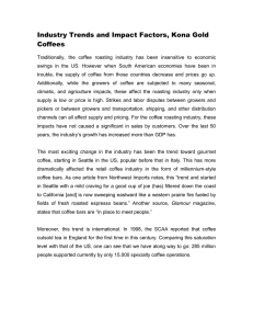 Industry Trends and Impact Factors, Kona Gold Coffees