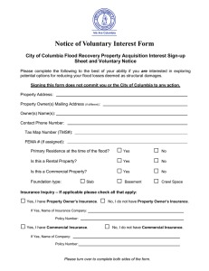 Notice of Voluntary Interest Form Sheet and Voluntary Notice