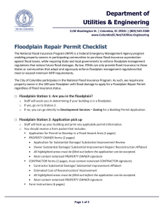 Department of Utilities &amp; Engineering  Floodplain Repair Permit Checklist