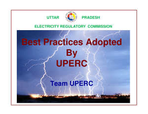 Best Practices Adopted By UPERC Team UPERC