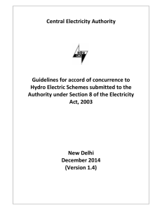 Central Electricity Authority Guidelines for accord of concurrence to