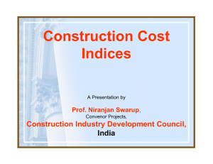 Construction Cost Indices Construction Industry Development Council, India