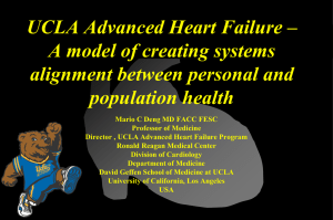 UCLA Advanced Heart Failure – A model of creating systems population health