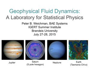 Geophysical Fluid Dynamics:  A Laboratory for Statistical Physics
