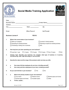 Social Media Training Application Application