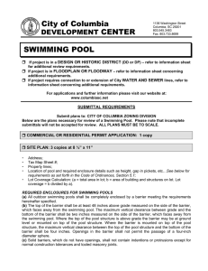City of Columbia CENTER SWIMMING POOL