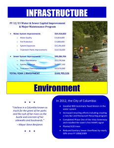 INFRASTRUCTURE FY 12/13 Water &amp; Sewer Capital Improvement &amp; Major Maintenance Program