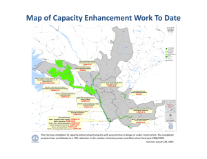 Map of Capacity Enhancement Work To Date