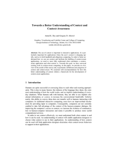 Towards a Better Understanding of Context and Context-Awareness