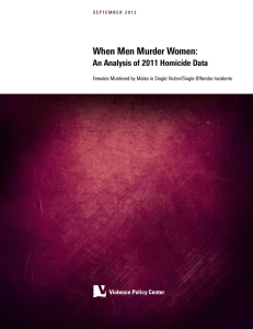 When Men Murder Women: An Analysis of 2011 Homicide Data