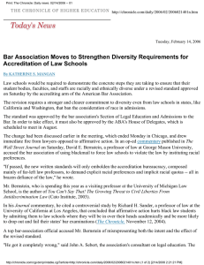 Bar Association Moves to Strengthen Diversity Requirements for