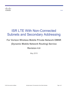 ISR LTE With Non-Connected Subnets and Secondary Addressing