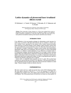 Lattice dynamics of picosecond laser irradiated silicon crystal K. Kondo