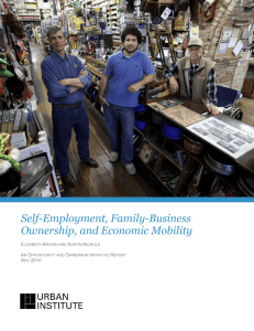 Self-Employment, Family-Business Ownership, and Economic Mobility  E