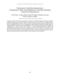 Fluorescence Correlation Spectroscopy: A Quantitative Study of pH Responsive Catanionic Surfactant