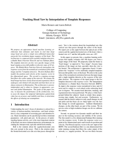 Tracking Head Yaw by Interpolation of Template Responses